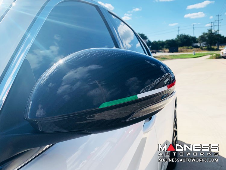 Alfa Romeo Giulia Mirror Covers - Carbon Fiber - GTA Style